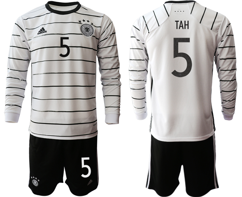 Men 2021 European Cup Germany home white Long sleeve #5 Soccer Jersey